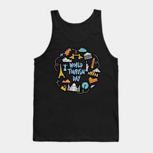 World Tourism Day - Love To Travel Across The World Tank Top